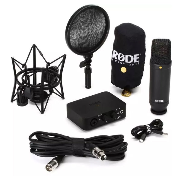 Rode AI-1 Complete Studio Kit USB Audio Interface and NT1 Condenser Microphone Mic (AI1 AI 1)