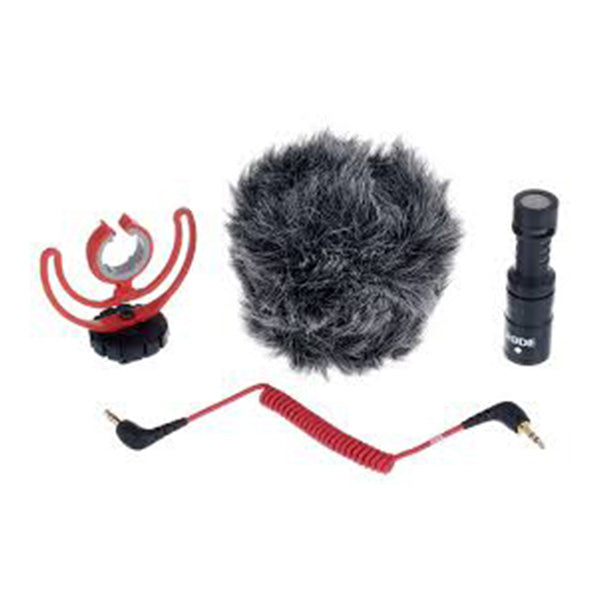Rode VideoMicro Compact On Camera Microphone with Rycote Lyre Mic Shock Mount (Video Micro)
