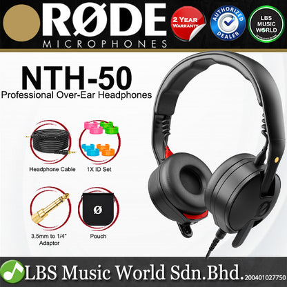 Rode NTH-50 Lightweight Wired On Ear Headphone with Detachable Cable and Stand (NTH50)