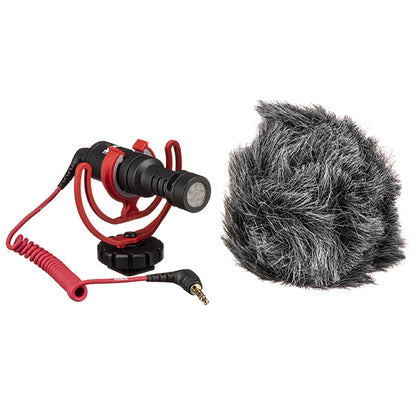 Rode VideoMicro Compact On Camera Microphone with Rycote Lyre Mic Shock Mount (Video Micro)