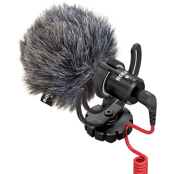 Rode VideoMicro Compact On Camera Microphone with Rycote Lyre Mic Shock Mount (Video Micro)