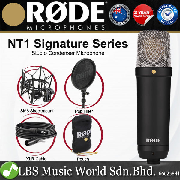 Rode NT1 Signature Series Studio Condenser Microphone with Mic Pop Filter (NT-1)