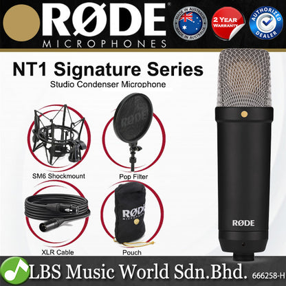 Rode NT1 Signature Series Studio Condenser Microphone with Mic Pop Filter (NT-1)