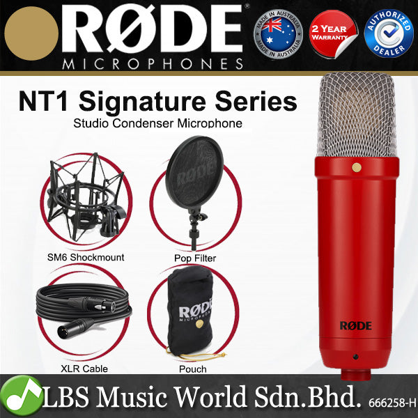 Rode NT1 Signature Series Studio Condenser Microphone with Mic Pop Filter (NT-1)
