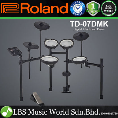 Roland V-Drums TD-07DMK Digital Electronic Drum Set with RH-5 Headphone (TD07DMK TD 07DMK)