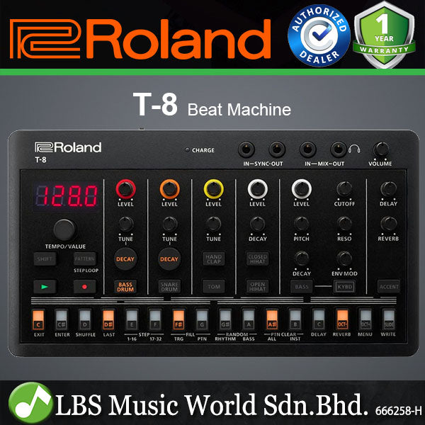 Roland Aira Compact T-8 Drum Beat Machine and Bass Synthesizer (T8