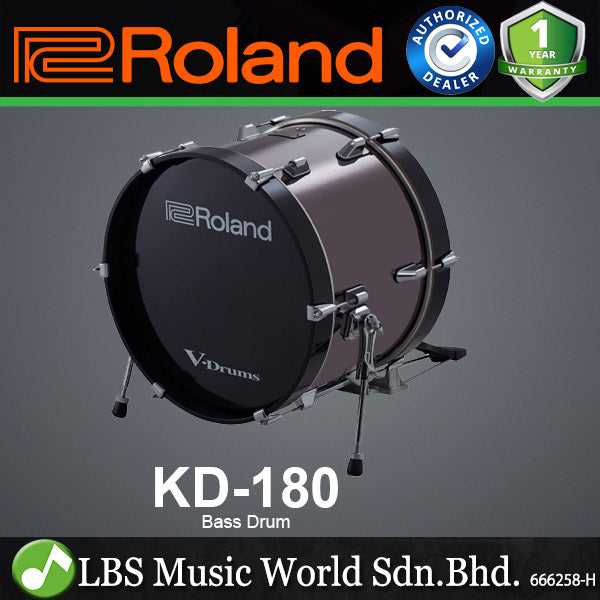 Roland KD-180 18 Inch V-Drum Acoustic Bass Drum With Kick Trigger (KD180 KD 180)