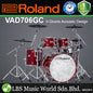 Roland VAD706GC V-Drums 5 Pieces Wood Shell Electronic Drum Set with TD-50X Sound Module - Gloss Cherry (VAD706)