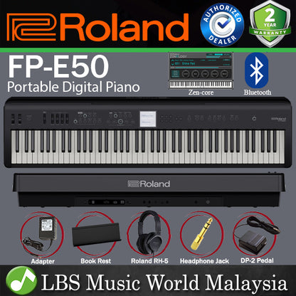 Roland FP-E50 88 Keys Portable Digital Piano with SuperNATURAL Keyboard and Bluetooth (FPE50 FP E50)