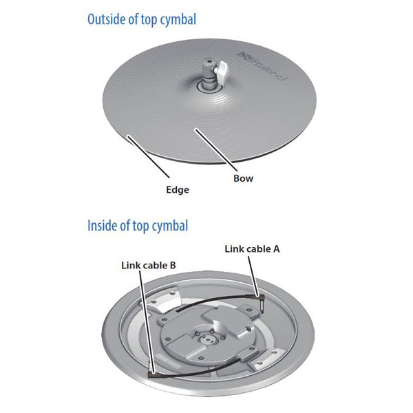 Roland VH-14D V-Hi-hat Controller with Connection Cable and Mount (VH14D VH14 D)