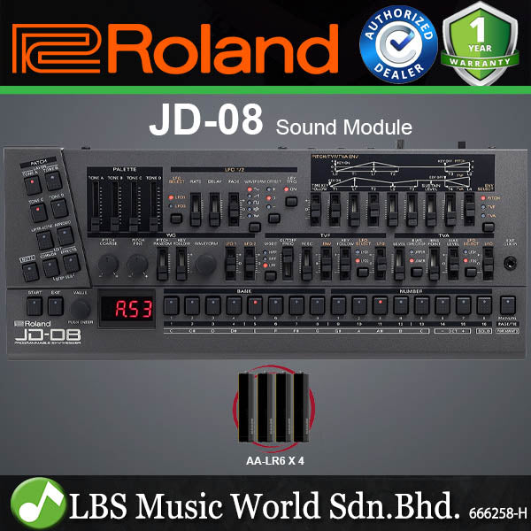 Roland JD-08 Boutique Series JD-800 Polyphonic Synthesizer Sound Module (JD08 JD 08)