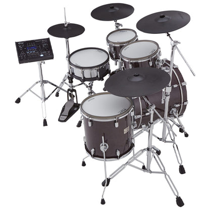 Roland VAD706GE V-Drums 5 Pieces Wood Shell Electronic Drum Set with TD-50X Sound Module - Gloss Ebony (VAD706)