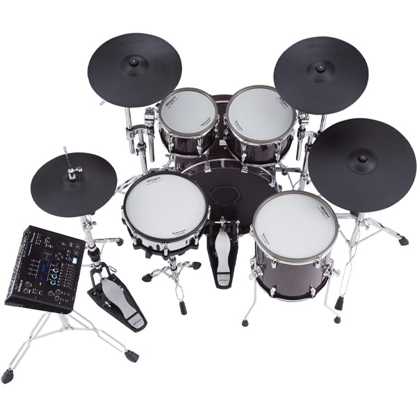 Roland VAD706GE V-Drums 5 Pieces Wood Shell Electronic Drum Set with TD-50X Sound Module - Gloss Ebony (VAD706)