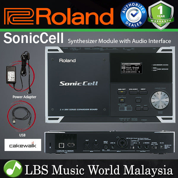 (Clearance) Roland Sonic Cell Expandable Synthesizer Module with USB Audio Interface for PC (SonicCell)