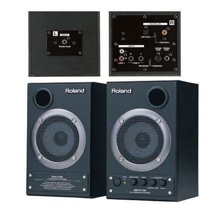 Roland DM-2100 Monitor Speaker with 50 Watt Subwoofer for Studio Monitoring (DM2100 DM 2100)