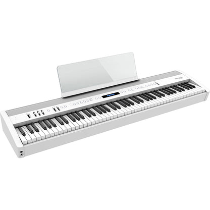 Roland FP-60X 88 Key Digital Piano with KSC-72 Wooden Stand and KPD-90 3 Pedal Bluetooth Function - White (FP60X FP60 X)