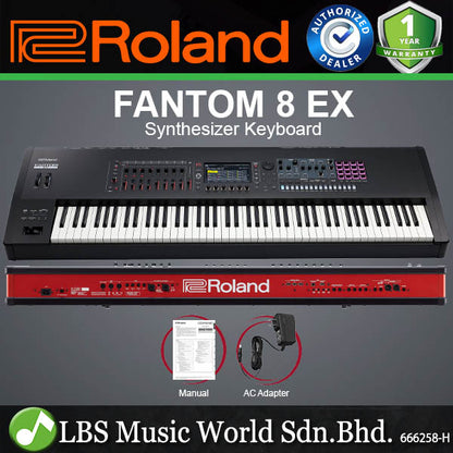 Roland FANTOM 8 EX 88 Key Semi Weighted Synthesizer Keyboard with LCD Touchscreen