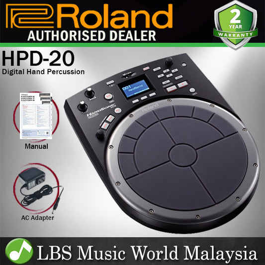 Roland HPD-20 USB MIDI Electrical Digital Hand Percussion for Stage and Studio (HPD20 HPS 20)