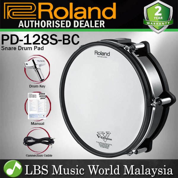 Roland PD-128S-BC 12'' Mesh Head Snare Drum Pad with Dual Trigger Action with Rim Sensor