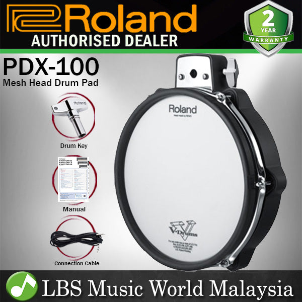 Roland PDX-100 10" Mesh Head Drum V Pad with Dual Trigger Action for Head and Rim (PDX100 PDX 100)