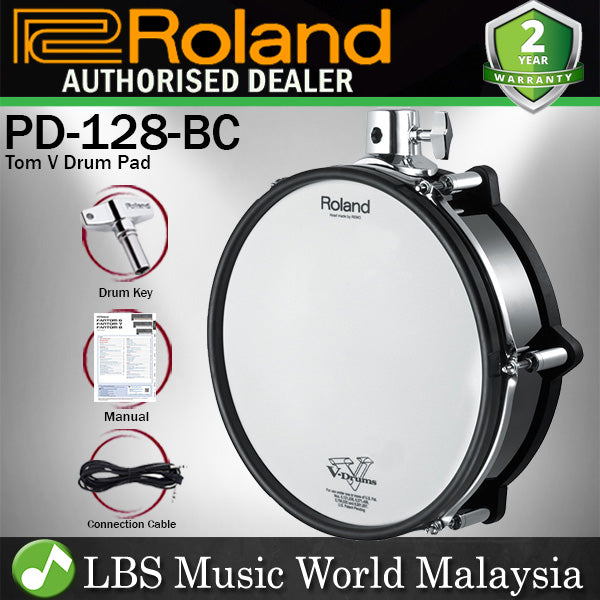 Roland PD-128-BC 12'' Dual Trigger Action Mesh Head Tom V Drum Pad with Rim Sensor