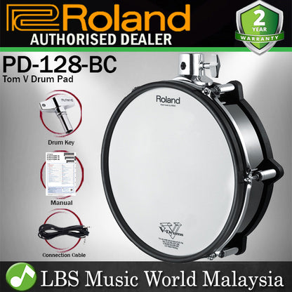 Roland PD-128-BC 12'' Dual Trigger Action Mesh Head Tom V Drum Pad with Rim Sensor