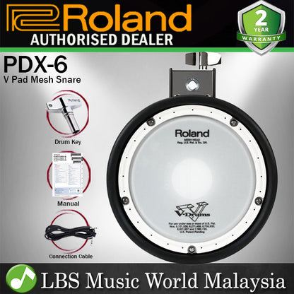 Roland PDX-6 8" V Pad Mesh Snare Electronic Drum for Roland V-Tour Series (PDX6 PDX 6)