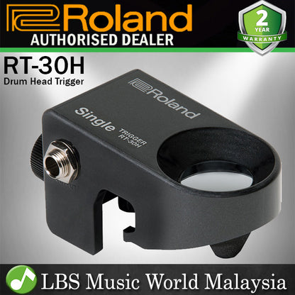 Roland RT-30H Acoustic Single Drum Head Trigger with Mount TRS Connection (RT30H RT 30H)