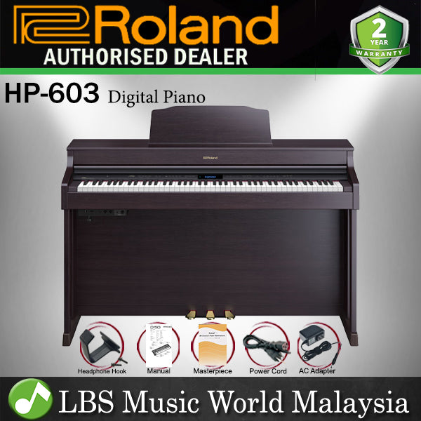 Roland HP603 CR 88 Keys Digital Piano with SuperNatural Technology Rosewood (HP 603)