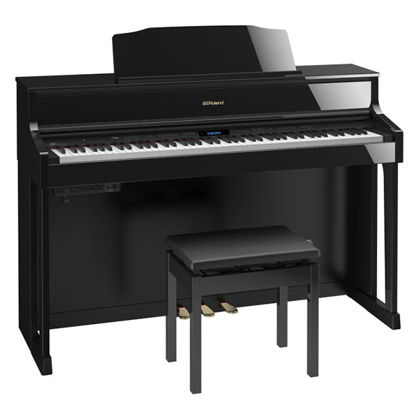 Roland HP605 PE L 88 Keys Digital Piano with SuperNatural Technology Polished Ebony (HP 605)