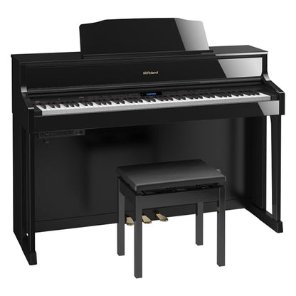 Roland HP605 PE L 88 Keys Digital Piano with SuperNatural Technology Polished Ebony (HP 605)