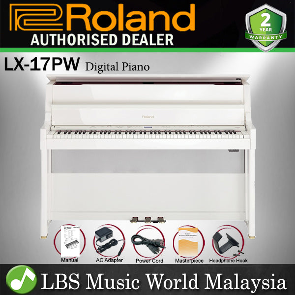 Roland LX-17 PW 88 Keys New Generation SuperNatural Digital Piano White (LX17 LX 17)
