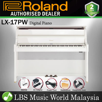 Roland LX-17 PW 88 Keys New Generation SuperNatural Digital Piano White (LX17 LX 17)
