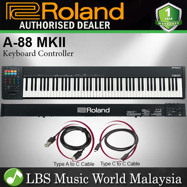Roland A-88 MKII 88 Key USB MIDI Portable Keyboard Controller (A88 A88MKII A 88)