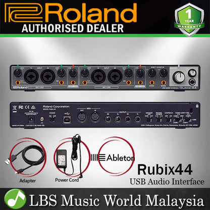 Roland RUBIX-44 USB MIDI Audio Interface with Mic Preamp for MAC PC (Rubix44 Rubix 44)