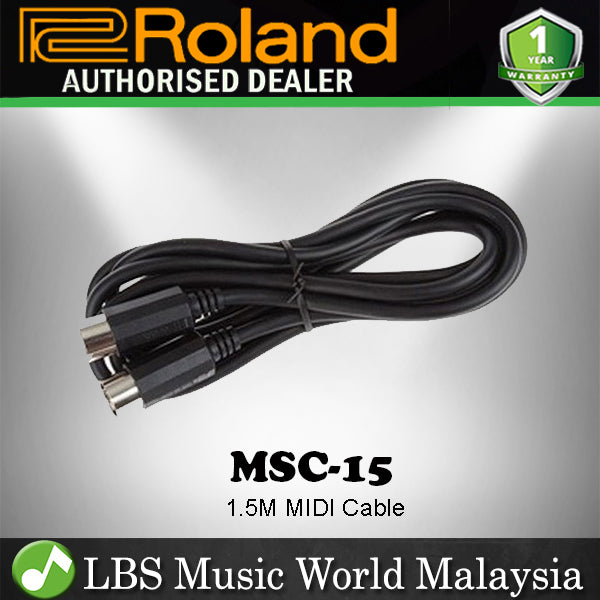Roland MSC-15 1.5 Meter MIDI Cable In Out for Instrument (MSC15 MSC 15)