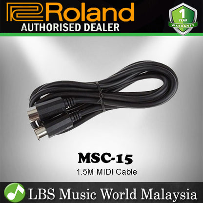 Roland MSC-15 1.5 Meter MIDI Cable In Out for Instrument (MSC15 MSC 15)