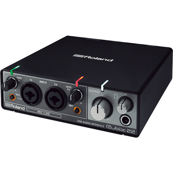 Roland RUBIX-22 USB Audio Midi Interface Mic Preamp for MAC PC IPAD (Rubix22 Rubix 22)