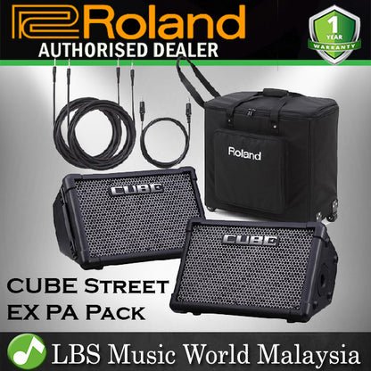 [DISCONTINUED] Roland CUBE Street EX PA Pack Battery Powered Stereo PA Speaker Amp with Carrying Case