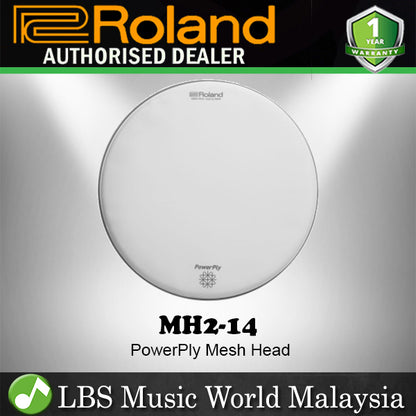 Roland MH2-14 Series PowerPly Mesh Head Drumhead Replacement Head for KD-140 (MH214 MH2 14)