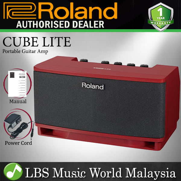 Roland CUBE Lite 10W Portable Guitar Amplifier Battery Powered Speaker Amp Red (CUBE-LT-RD)