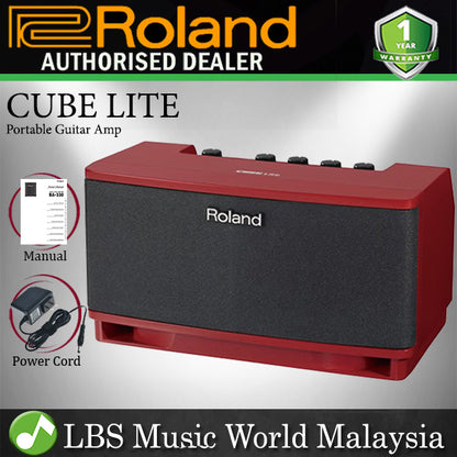 Roland CUBE Lite 10W Portable Guitar Amplifier Battery Powered Speaker Amp Red (CUBE-LT-RD)