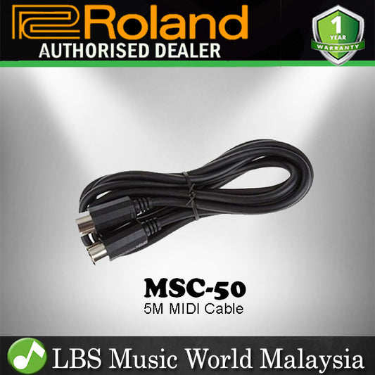 Roland MSC-50 5 Meter MIDI In Out Cable for Instrument (MSC50 MSC 50)