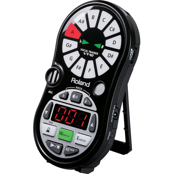 Roland VT-12 Vocal Tuner Trainer Onboard Mic Record 2 Track Recording Black (VT12 VT 12)