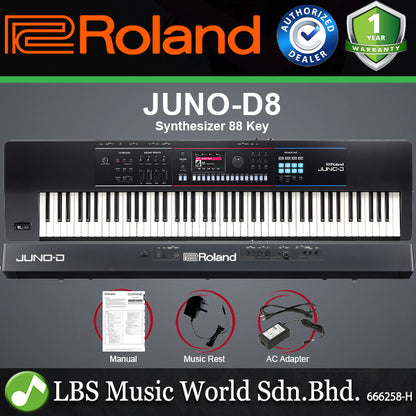 Roland JUNO-D8 88 Key Stage Keyboard Synthesizer with PHA-4 Standard (JUNO D88)