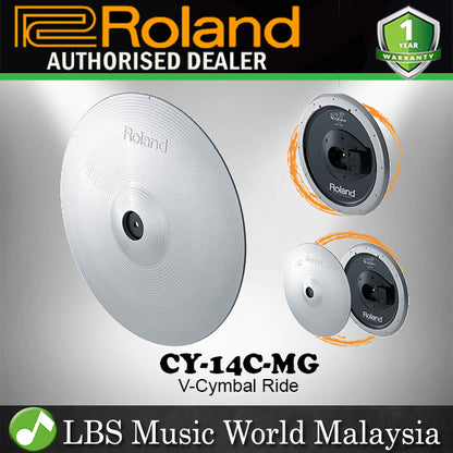 Roland CY-14C-MG 14 Inch V-Cymbal Crash Metallic Gray Sound Module (CY14CMG CY 124CMG)