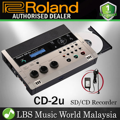 Roland CD-2U Portable SD CD Recorder with Stereo Production Station Recording (CD2U CD 2U)