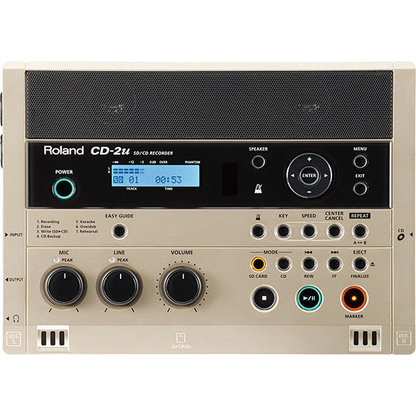 Roland CD-2U Portable SD CD Recorder with Stereo Production Station Recording (CD2U CD 2U)