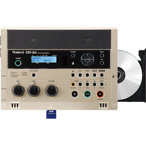 Roland CD-2U Portable SD CD Recorder with Stereo Production Station Recording (CD2U CD 2U)