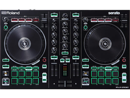Roland DJ-202 Serato 2 Channel DJ Mixer Controller with Drum Machine Black (DJ202 DJ 202)